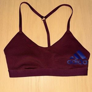 maroon Adidas Sports Bra